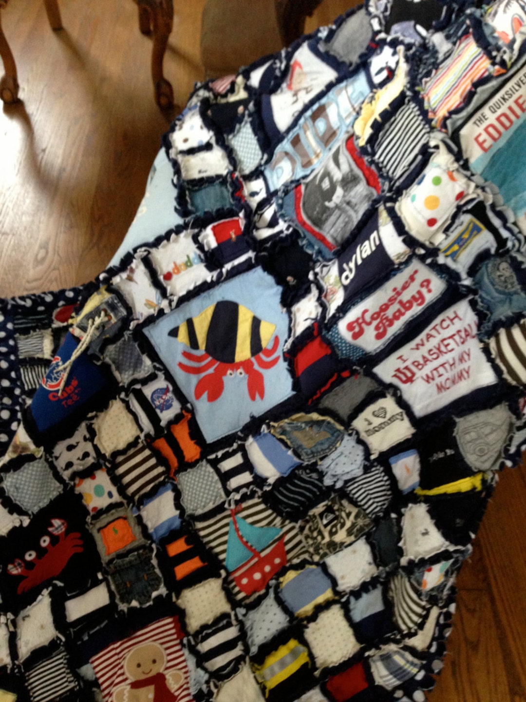 Baby Clothing Rag Blanket, Baby Clothing, Custom Made Baby Clothing, Toddler Rag Blanket, Custom