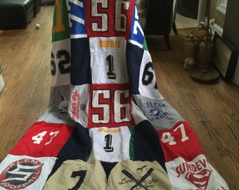 Custom T-Shirt Memory Blanket, Handmade Quilt