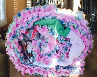 Custom Ragged T-Shirt Blanket, Keepsake Quilt