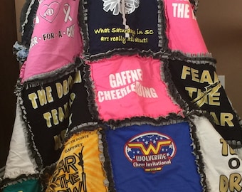 Ragged T shirt Blanket Custom Memorial Blanket Concert