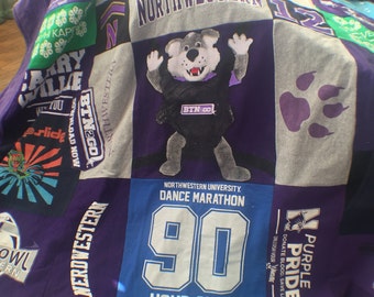 Custom T-Shirt Memory Quilt, Double Sided Blanket