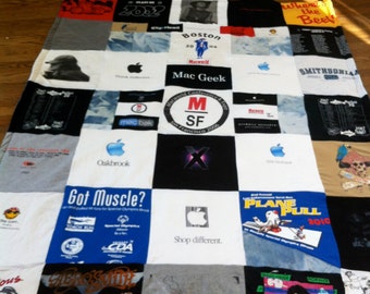 Custom Made T-Shirt Quilt Blanket Memory Blanket