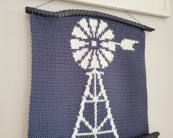 Le motif de suspension murale au crochet du moulin à vent