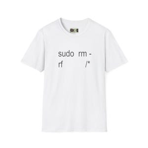 T-Shirt – „sudo rm -rf /*“ Lustiges Linux-Befehls-T-Shirt für Entwickler