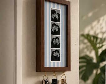 Personalized Photobooth Strip Frame, Custom Photo Key Holder, Fine Art Picture