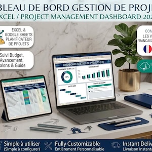 Excel-Projektmanagement-Dashboard | Budget, Fortschritt & Meilensteine