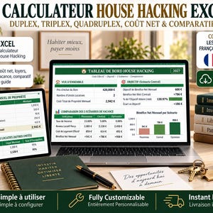 House Hacking Calculator (Excel) | Appartementencomplex: 3 scenario's