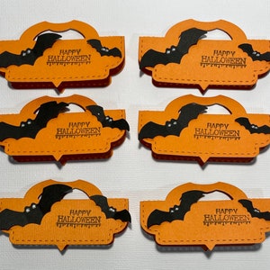 Halloween Treat Bag Toppers, Halloween Favor Bag Toppers, Spiders, Bats, Witches