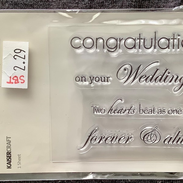 KAISERCRAFT Clear Stamp Set , “ Wedding ”