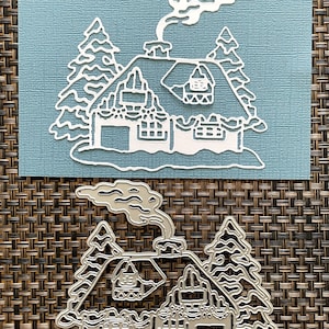 CHRISTMAS CABIN Metal Die - Large - Christmas Cutting Die