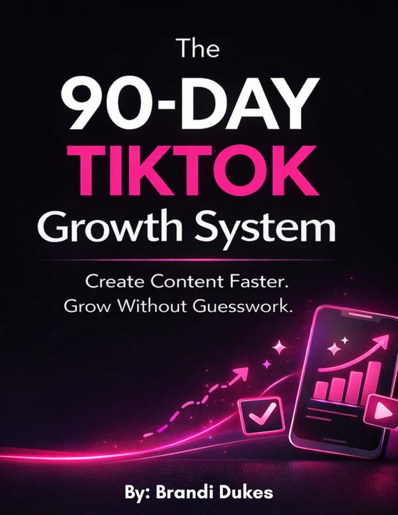 90-Day TikTok Growth System | Content Planner, Viral Hooks Guide (Digital Download)