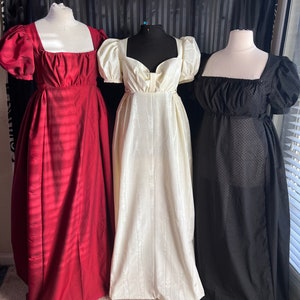 Regency Bib Front Jane Austen Gown Sense & Sensibility Becoming Jane Empire Waist Napoleon Bridgerton style Gown Wait Time 8-10 weeks
