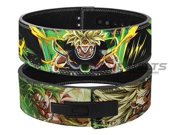 Broly Anime Lever Belt – 6/10/13mm Leather weight-lifting Support (Anime Design)