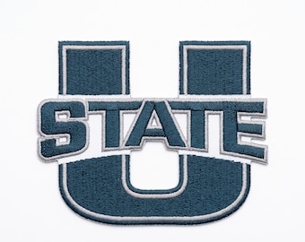 Varsity Letter U State Monogram Embroidery Design – Sports Emblem File for Left Chest & Cap EMB, PES, DST ( Digital Files )