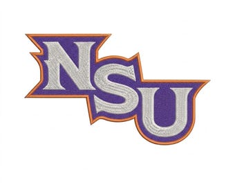Athletic Monogram NSU Sports Embroidery Design – Letter Patch File for Left Chest & Cap ( Digital files )