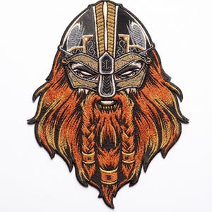 Viking Warrior Helmet Embroidery Design – Norse Spectacle Patch File (Digital Download)