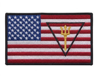 US Flag Navy Diver Helmet Embroidery Design – Tactical Patch (Digital File)