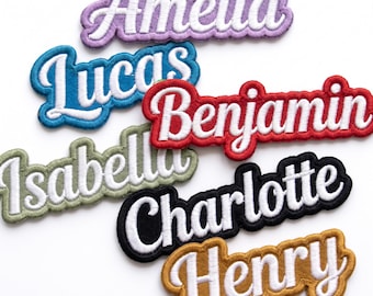 Custom Cursive Name Tag Machine Embroidery Design - Personalized Script Patch File DIGITAL FILE ONLY