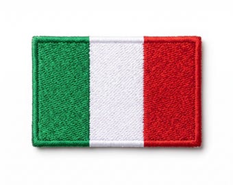 Motif de broderie machine Drapeau italien – Fichier d'écusson tricolore (Téléchargement numérique)