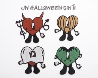 Spooky Heart Characters Halloween Embroidery Design – Sad Heart Devil Ghost Pumpkin Pack (Digital files)