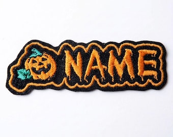 Spooky Halloween Pumpkin Custom Name Machine Embroidery Design EMB PES DST Files