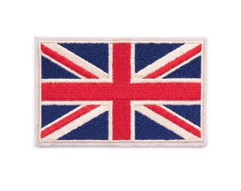 UK Flag Machine Embroidery Design - Union Jack British Flag Patch File for Sleeve & Hat Digital Files
