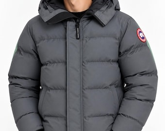 Unisex Winter Puffer Jacket, Hooded Down Coat, Warm Quilted Jacket, Cold Weather Outerwear