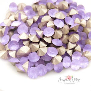 SALE Preciosa Maxima Mist Violet 24ss Chatons, Matte Purple Loose 5.2mm Point Back Rhinestones - 12, 24 or Unopened Pkt of 5 gross