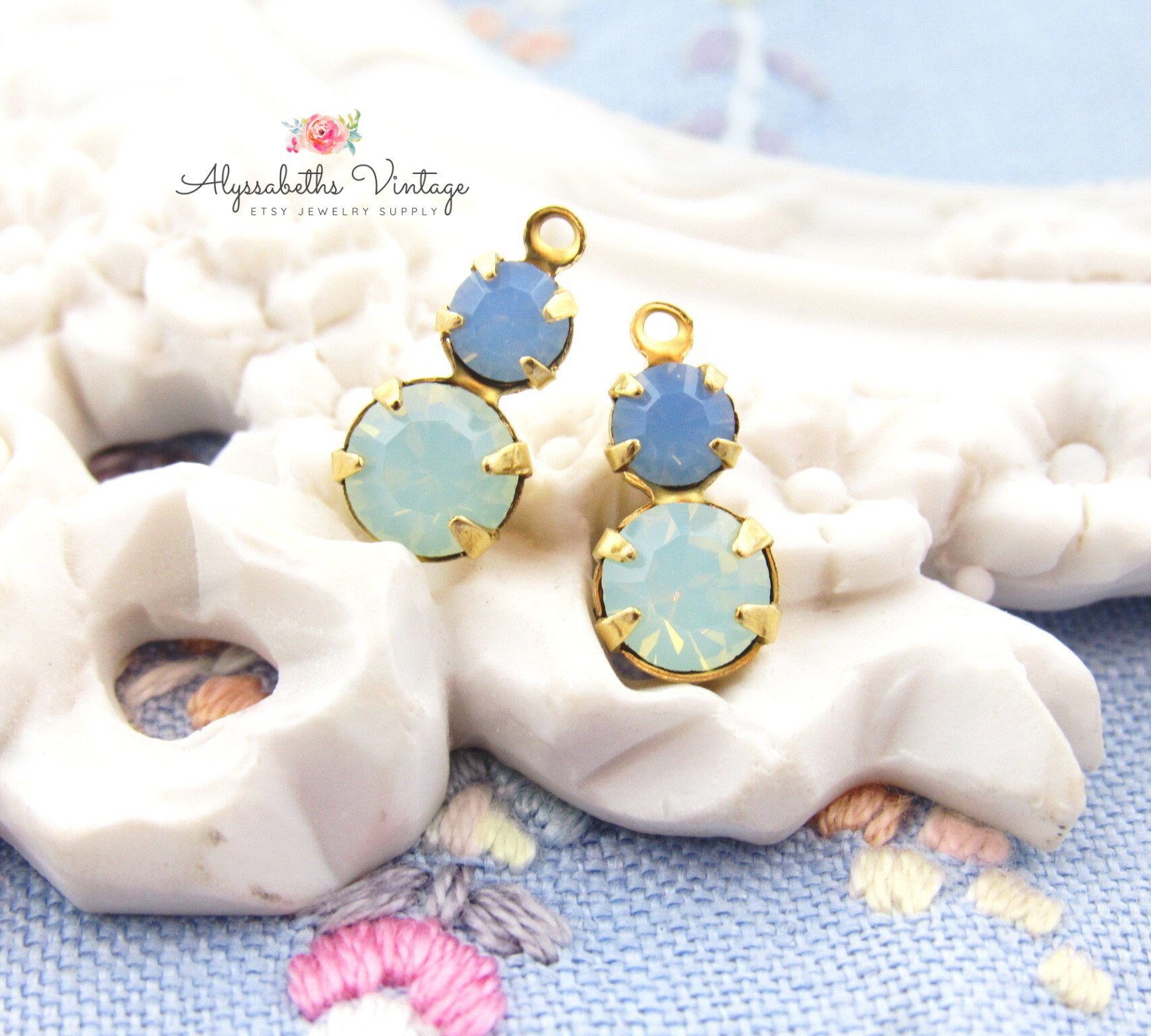 100 Perles Facettes De Bohème 4 Mm Air Blue Opal - Preciosa - Fabriqué En France - Neuf