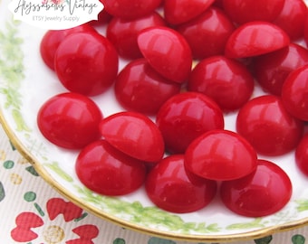 Lot De 500 Mini Cabochons Verre De Bohême 4,4mm Rouge Clair - Création Bijoux