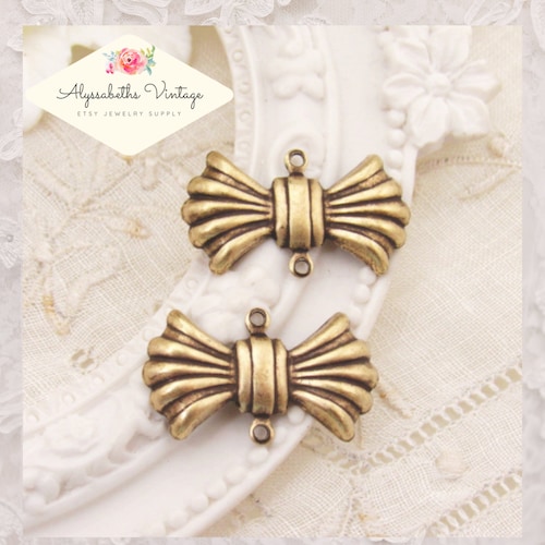 Oxidized Brass Art Deco Chandelier Earring Findings Etsy