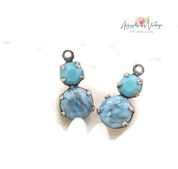 Clochette De Cheville En Laiton Avec Turquoise Et Breloque Poisson - Faite Main, Longueur 10 Pouces, Neuve Sans Emballage