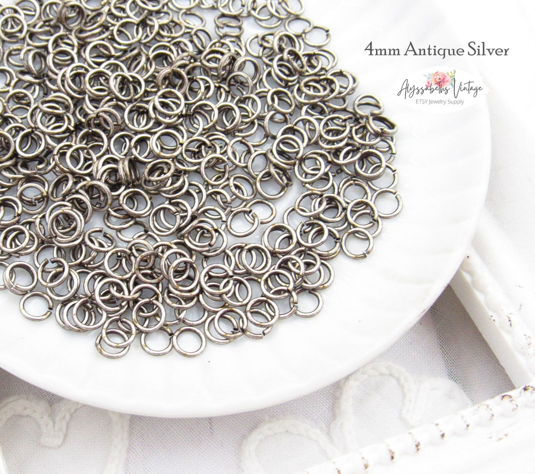 500Pcs 6mm Silver Tone Open Jump Rings – 18 Gauge – Jewelry Making Supplies By Xanadu Designs