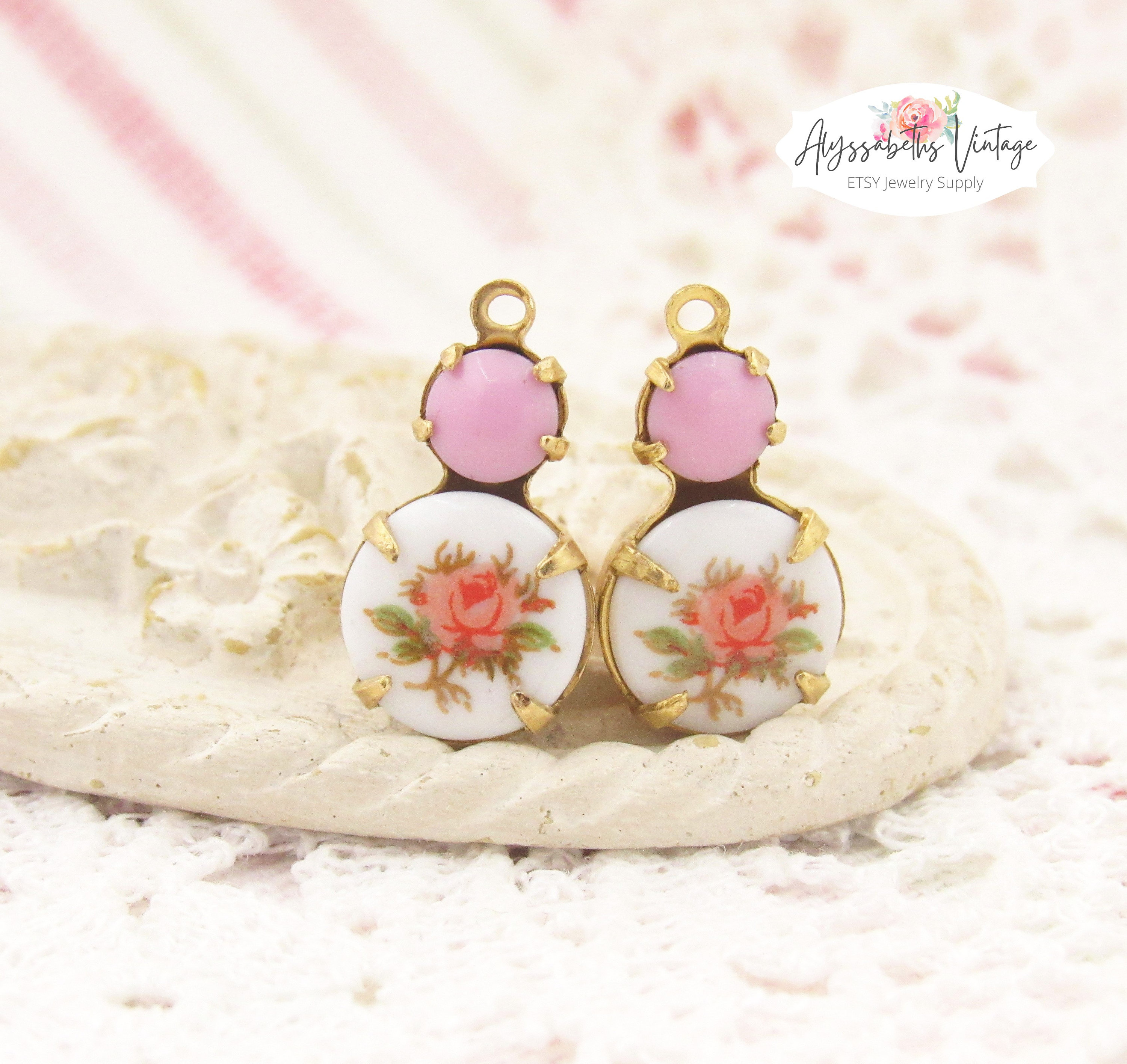 Boucles D'oreilles Vintage à Clip - émaux De Limoges Années 70 - Jaune Et Brun - Très Bon état