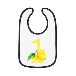Lemon Birthday Bib for Toddlers, Baby Shower Gift, First Birthday Party, Feeding Bib, Cute Baby Accessories
