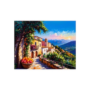 Vibrant Sicily, Italy Landscape Fine Art Posters, Wall Decor, Home Aesthetics, Gift for Art Lovers, Modern Art Decor, Dorm art