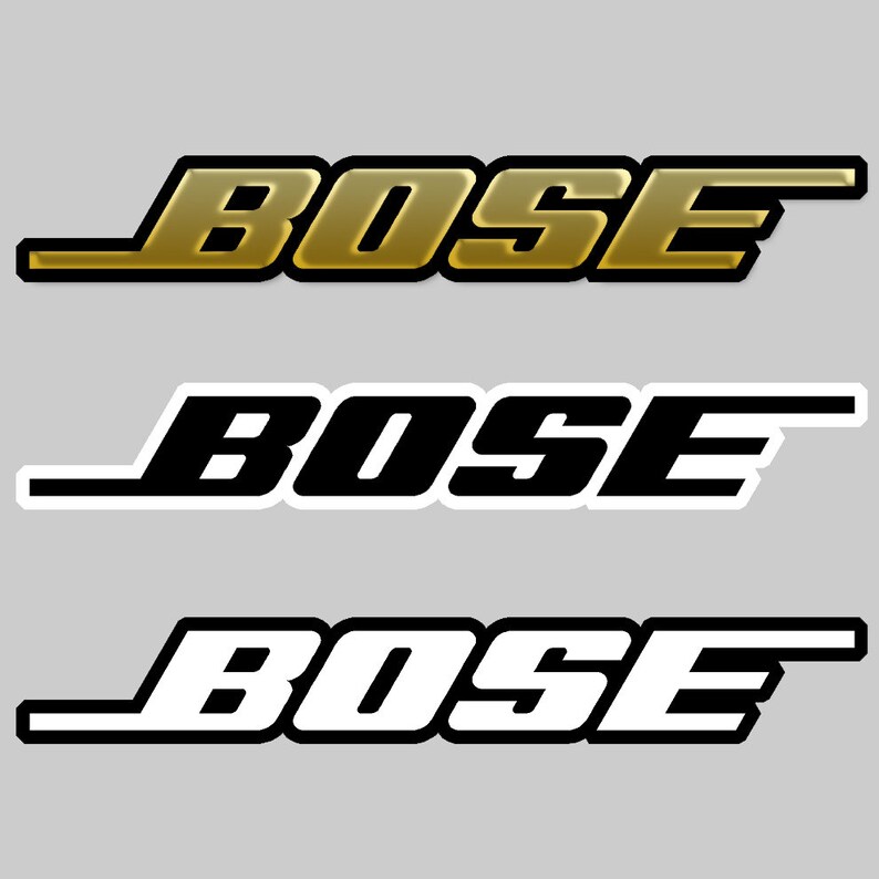 Bose logo Sticker Decal 6.0 x 0.90 dual colors | Etsy