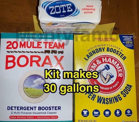 30 Gallon Diy Kit White Zote Replaced Fels Naptha Washing Etsy