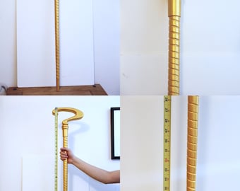 RIDDLER Spiral CANE 42" inch Question Mark Gold Costume Walking Stick Prop Cosplay Comic Con