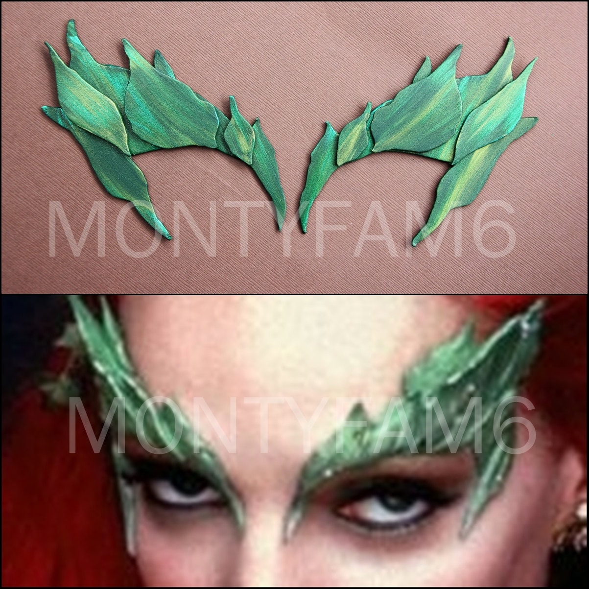 Poison Leaves Eyebrow Mask Leaf GREEN No Glitter Elf - Etsy