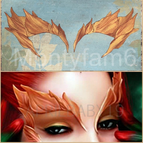 Poison Ivy Leaves Eyebrow Eye mask AUTUMN A Leaves Costume Cosplay Comic con Elf Mother Earth