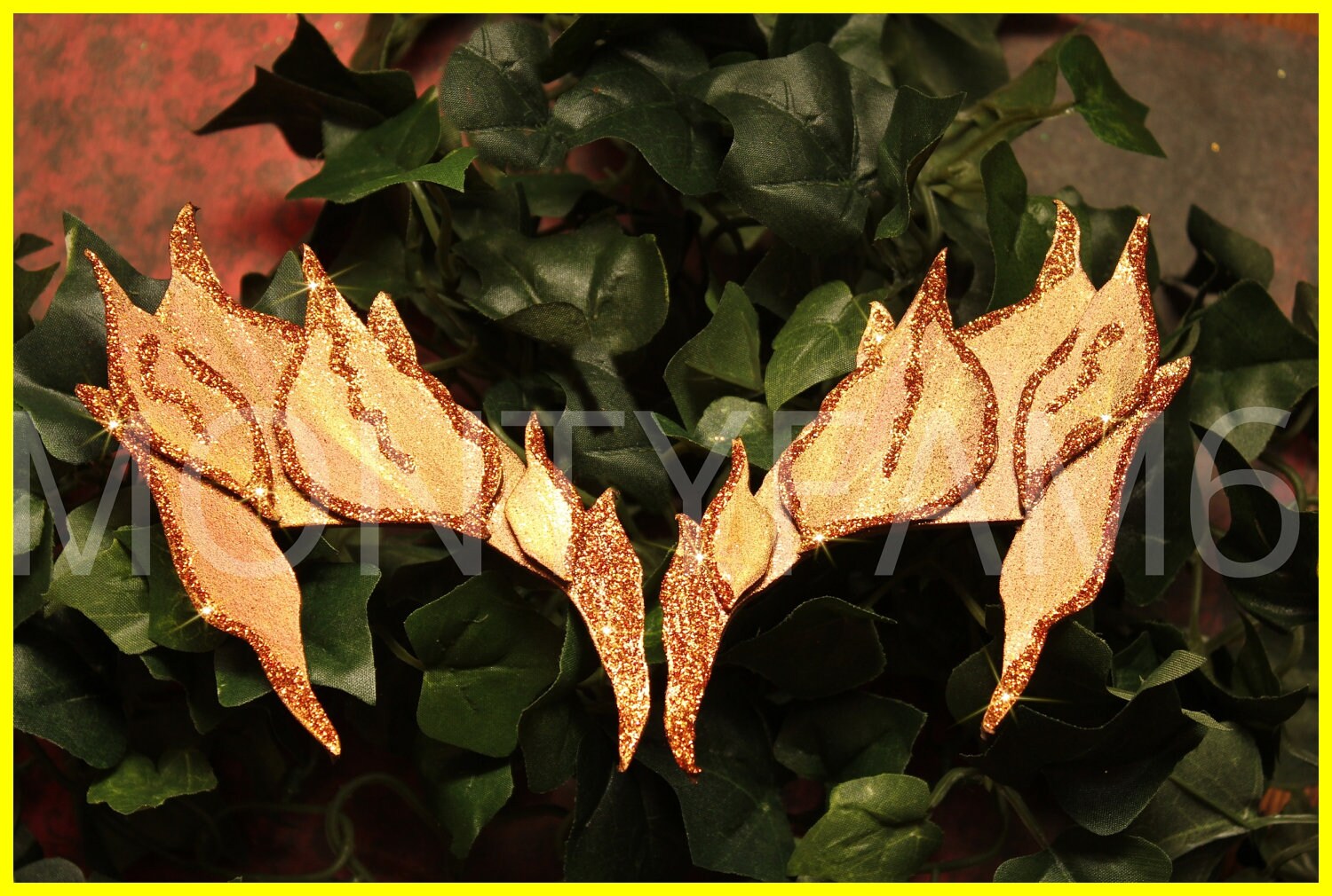 Poison Ivy Eye Mask METALLIC Mother Earth LEAF EYEBROW Costume Etsy