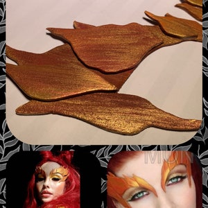 Poison Ivy Leaves Sourcils Masque pour les yeux AUTOMNE B Leaves Costume Cosplay Comic con Elfe Mère Terre image 1