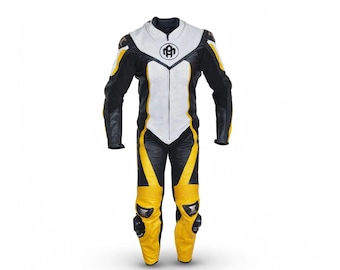 Blouson de moto jaune et blanc, blouson de motard pour homme, équipement de moto de course