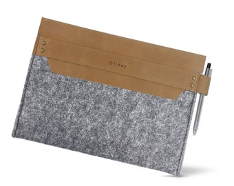 W1025 ipad Case "100% Wool felt & Leather"