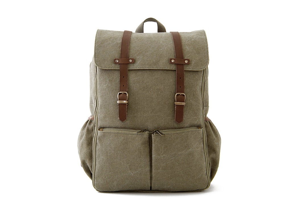 Stylish Waxed Canvas Diaper Bag Backpack