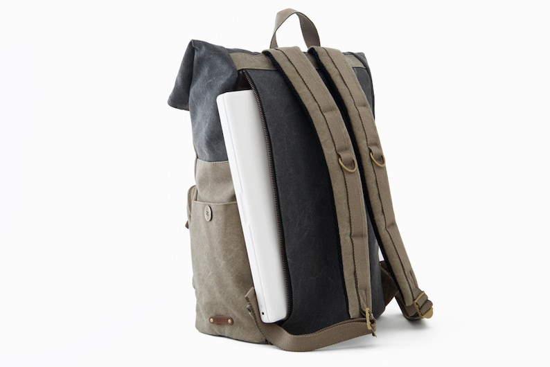 GREEN CANVAS CITYCARRY Backpack men School bag Bag women Laptop Backpack Backpack College backpack Travel Backpack Canvas Backpack