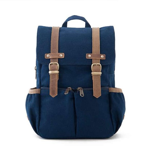 Kids Backpack / Canvas Backpack / Kids Bag / School Backpack / Anti-Lost / Blue Canvas / CITYKID