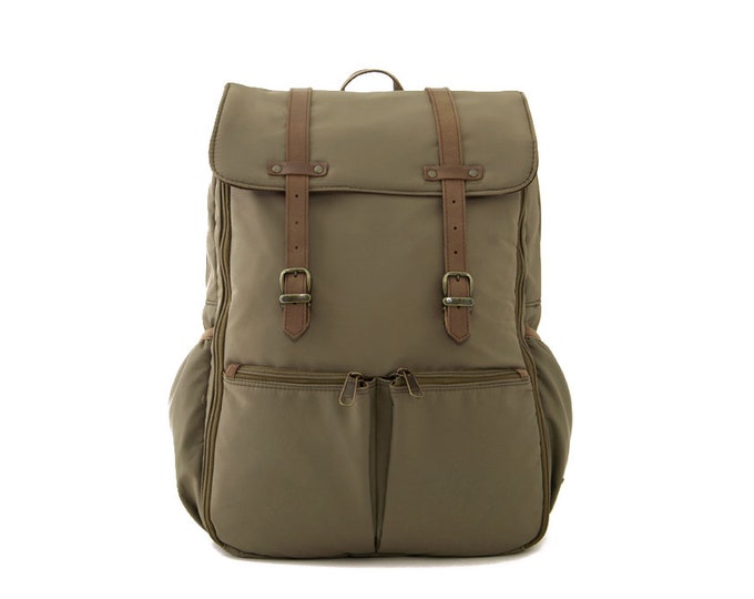 canvas diaper bolsa backpack