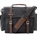 Camera Messenger Bag, Messenger bag men, School Bag, Shoulder Bag, Crossbody bag, Travel Bag, Bag women, Canvas Bag, Gray Canvas / TRAIL